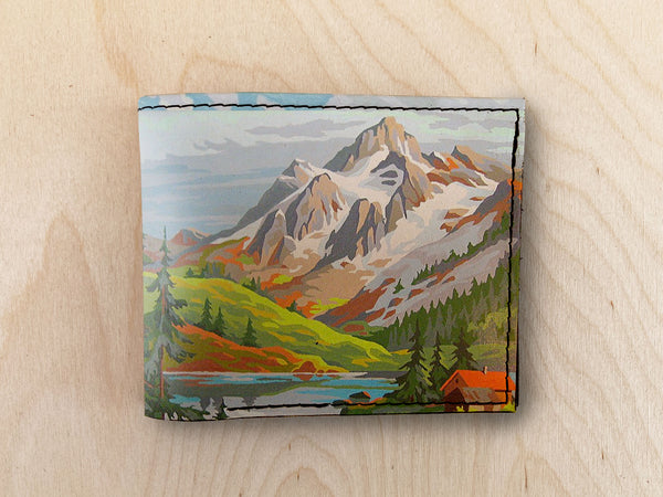 Mountain Paint- Minimal Bi-Fold Wallet