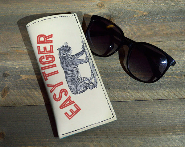 Easy Tiger - Printed Leather Eyeglasses Case Wholesale