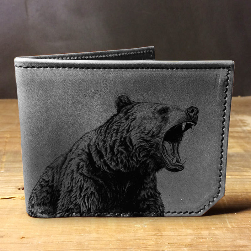 Bear - Printmaker Leather Wallet