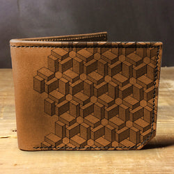 Box Pattern - Printmaker Leather Wallet