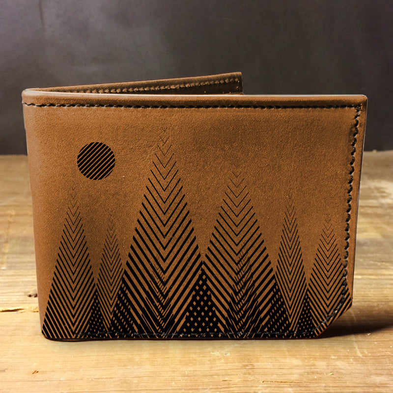 Geometric Trees - Printmaker Leather Wallet