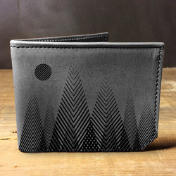 Geometric Trees - Printmaker Leather Wallet