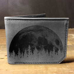 Moon Trees - Printmaker Leather Wallet