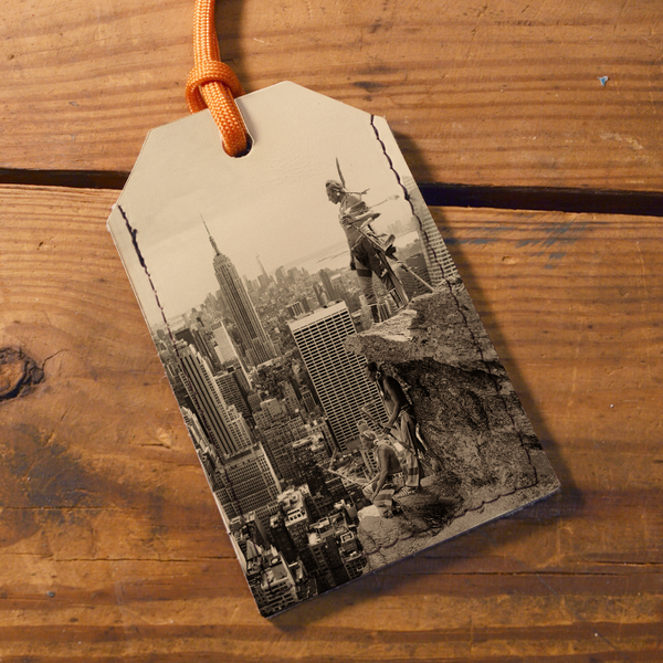 New York - Printed Leather Luggage Tag