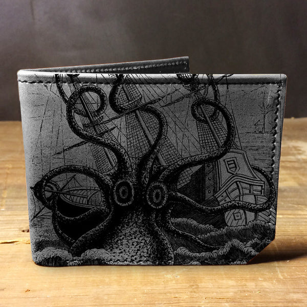 Octopus Attacks - Printmaker Leather Wallet