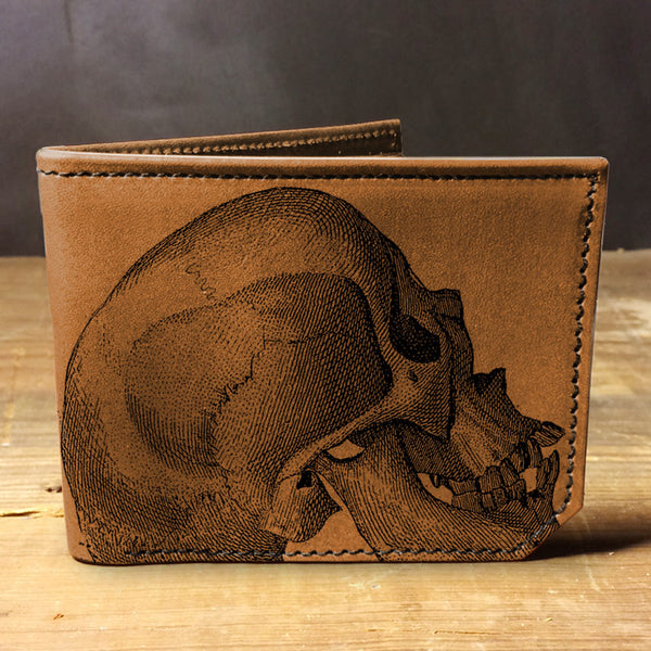 Skull - Printmaker Leather Wallet