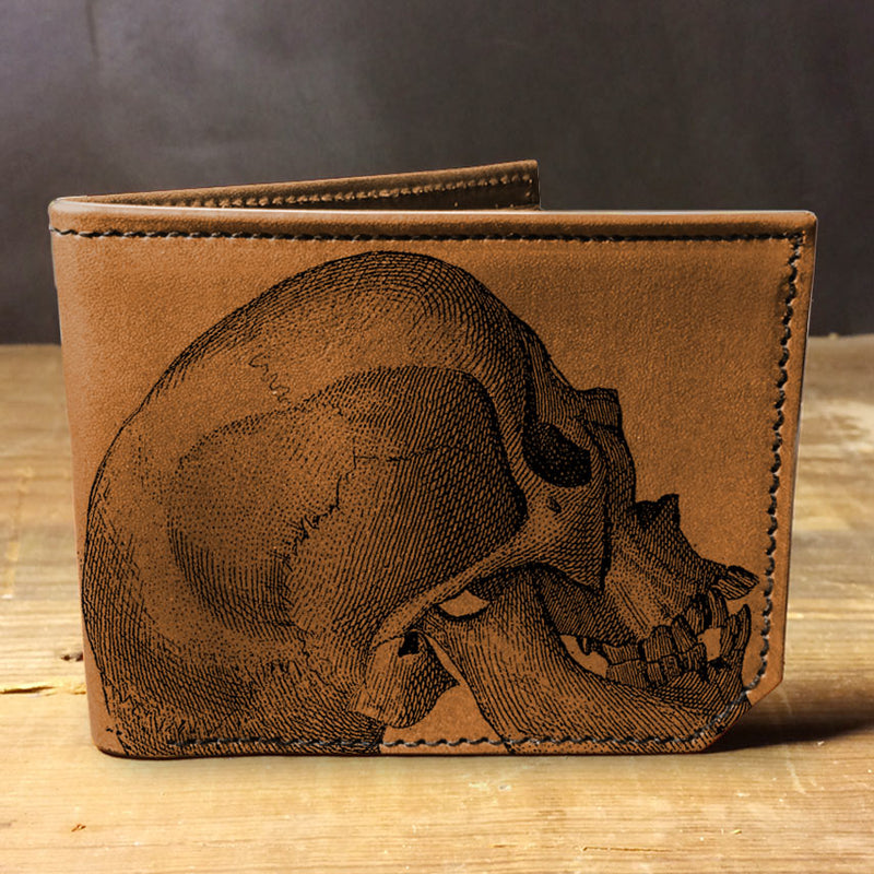 Skull - Printmaker Leather Wallet