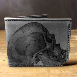 Skull - Printmaker Leather Wallet