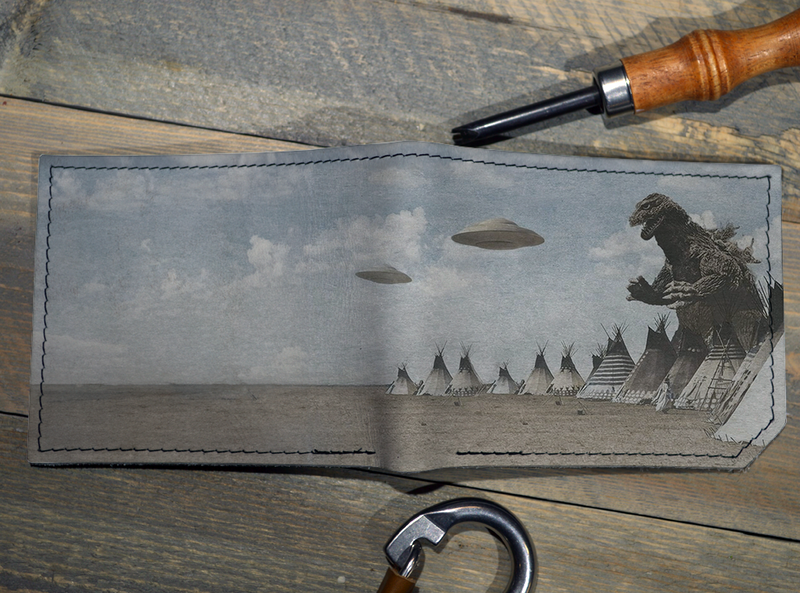 Godzilla UFO - Leather Wallet