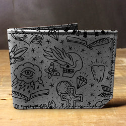 Tattoo Pattern - Printmaker Leather Wallet