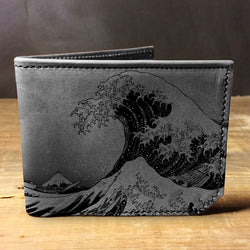 Waves - Printmaker Leather Wallet