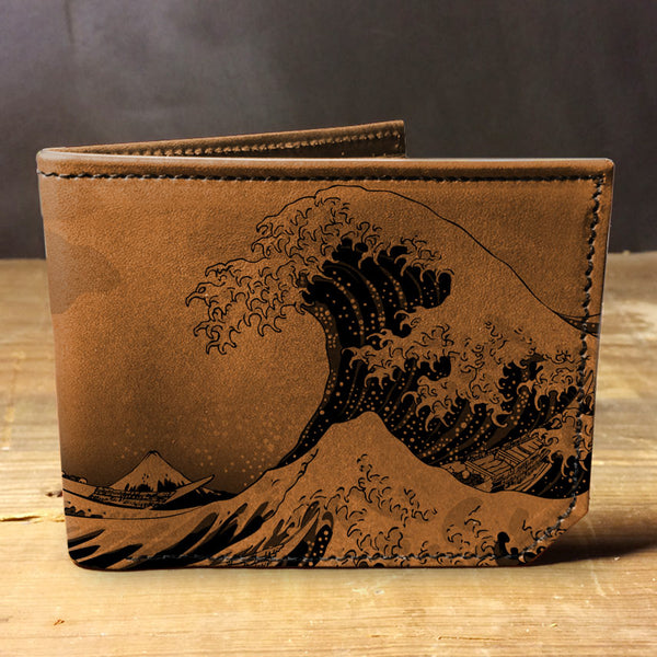 Waves - Printmaker Leather Wallet