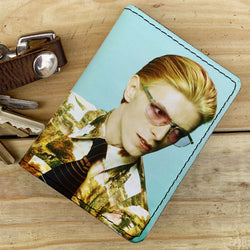 David Bowie - Leather Spectrum Vert Cardholder Wallet Wholesale