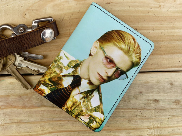 David Bowie - Leather Spectrum Vert Cardholder Wallet Wholesale