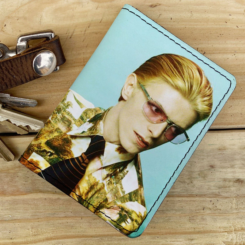 David Bowie - Leather Spectrum Vert Cardholder Wallet Wholesale