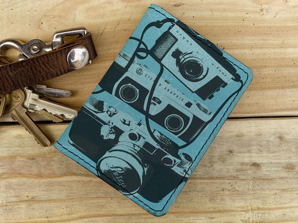 Cameras- Leather Spectrum Vert Cardholder Wallet