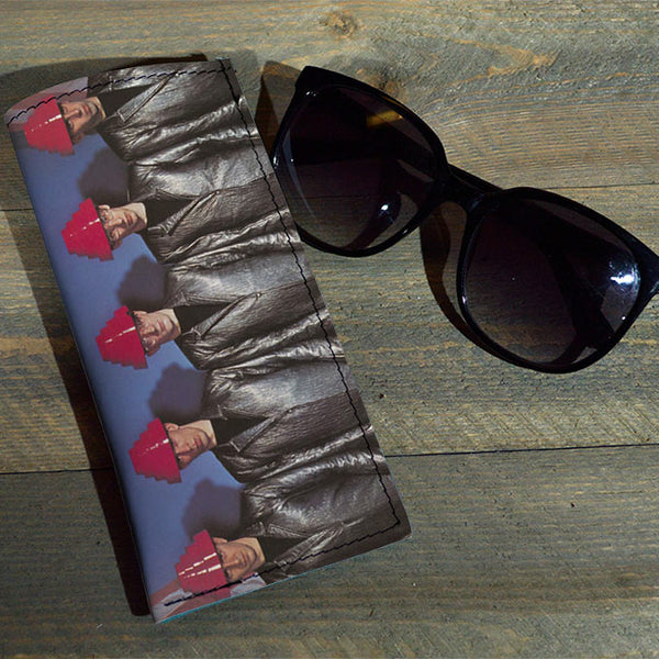 Devo - Printed Leather Eyeglasses Case