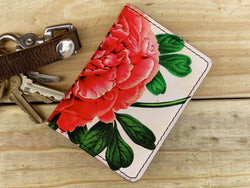 Red Flower - Leather Spectrum Vert Cardholder Wallet Wholesale