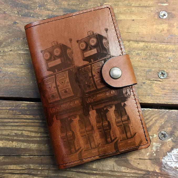 Robots - Leather Journal Cover