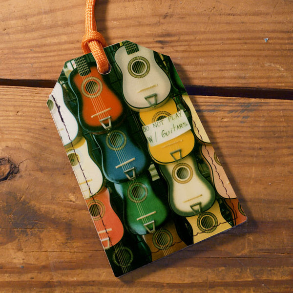 Guitars - Leather Luggage Tag