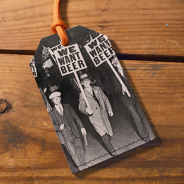 Beer - Leather Luggage Tag