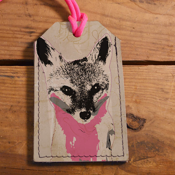 Fox - Leather Luggage Tag