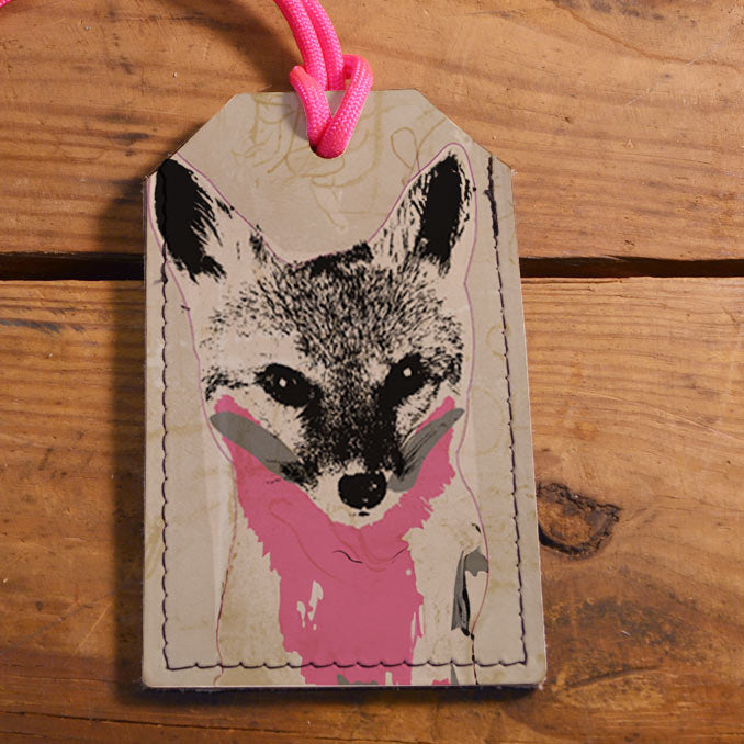 Fox - Leather Luggage Tag