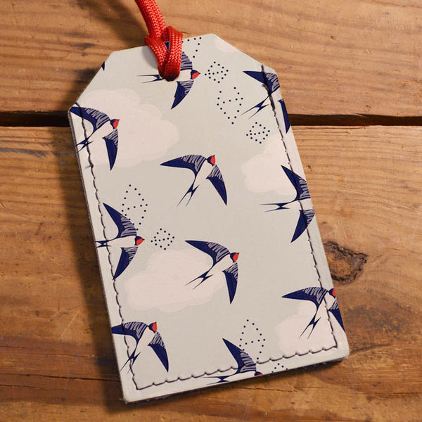 Swift Birds - Leather Luggage Tag