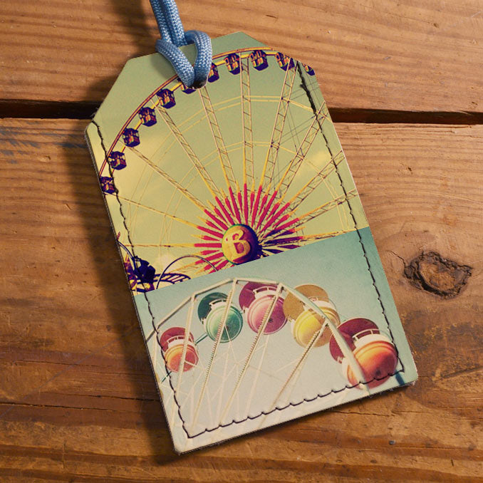 Ferris Wheel - Leather Luggage Tag
