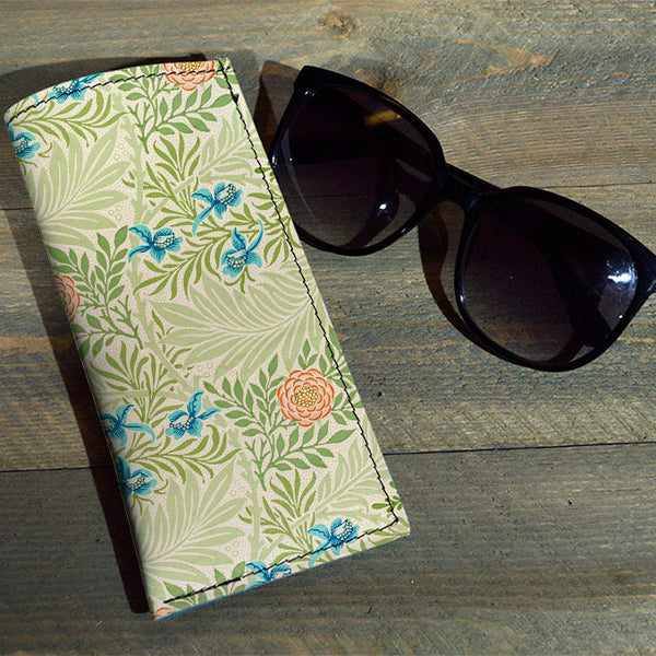 Fern Pattern - Printed Leather Eyeglasses Case