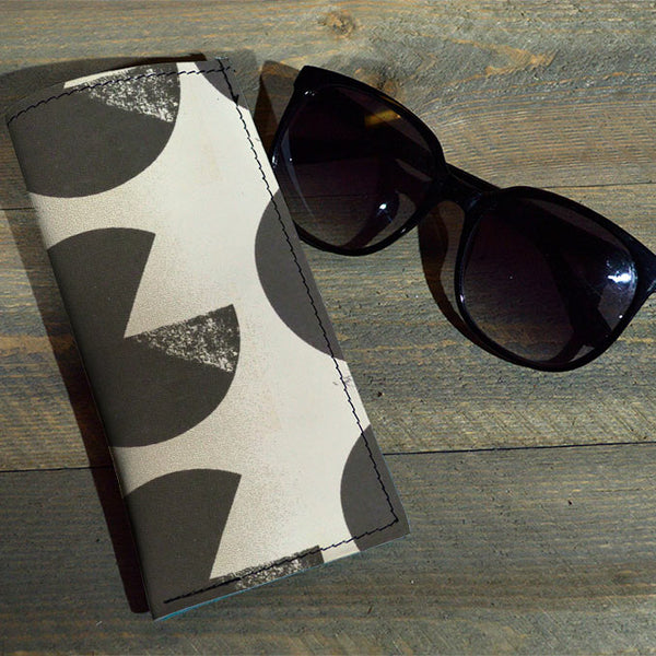 Pie Chart - Printed Leather Eyeglasses Case