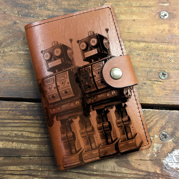 Robots - Leather Journal Cover