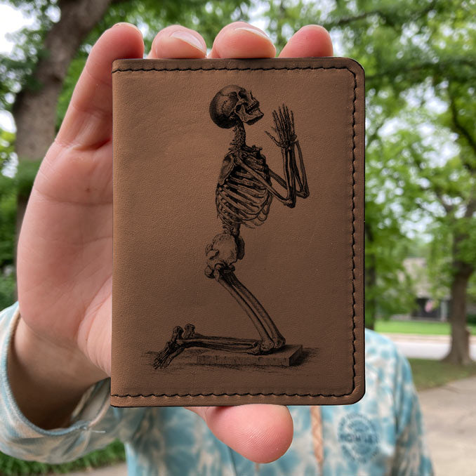 Praying Skeleton - Printmaker Vert Bifold