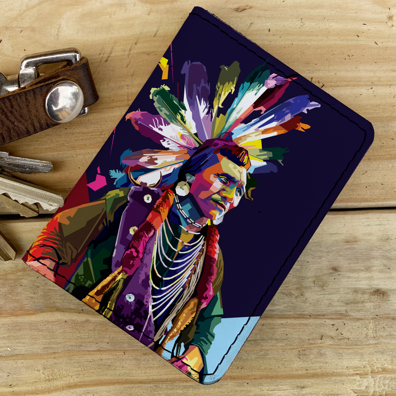 Chief Eagle - Leather Vert Cardholder Wallet