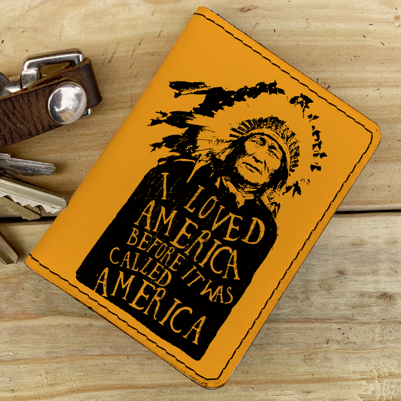 Before it was called America - Leather Vert Cardholder Wallet