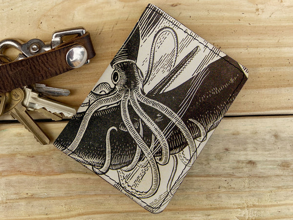 Squid Attack - Leather Spectrum Vert Cardholder Wallet Wholesale