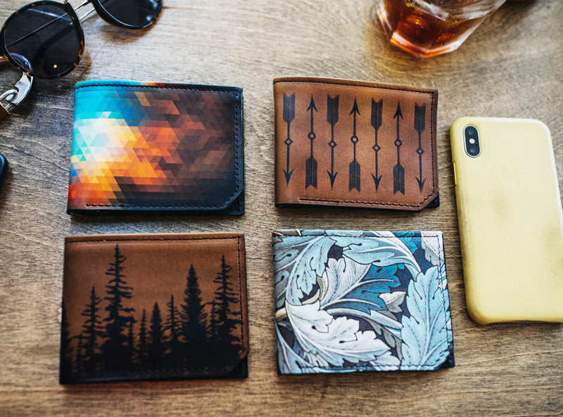 Waves - Printmaker Leather Wallet