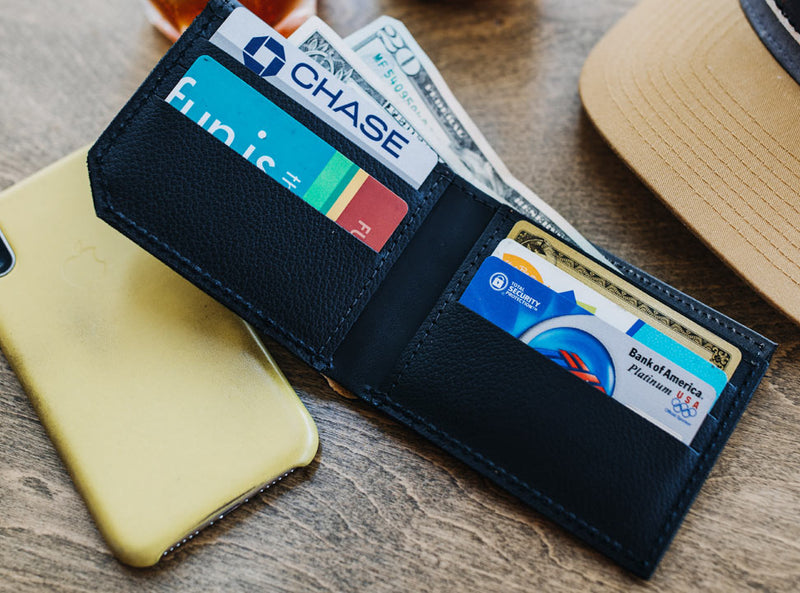Blue Fade - Spectrum Leather Wallet