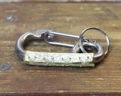 Distressed White Carabiner