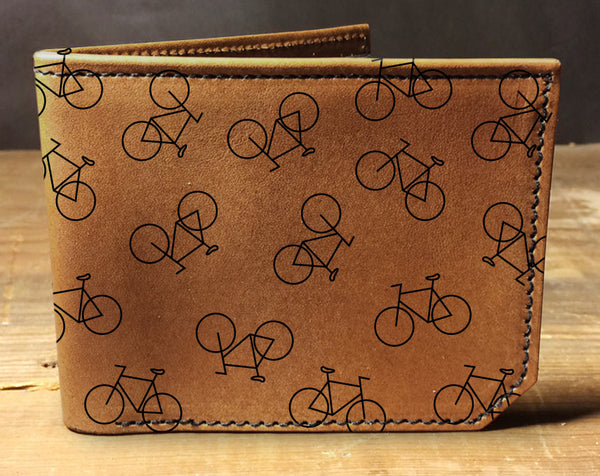 Bike Pattern - Printmaker Leather Wallet