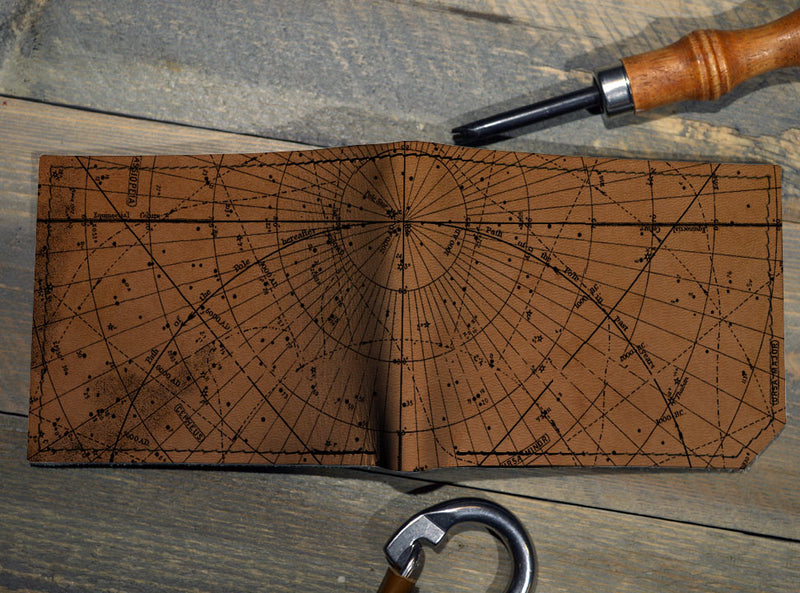 Star Map - Printmaker Leather Wallet