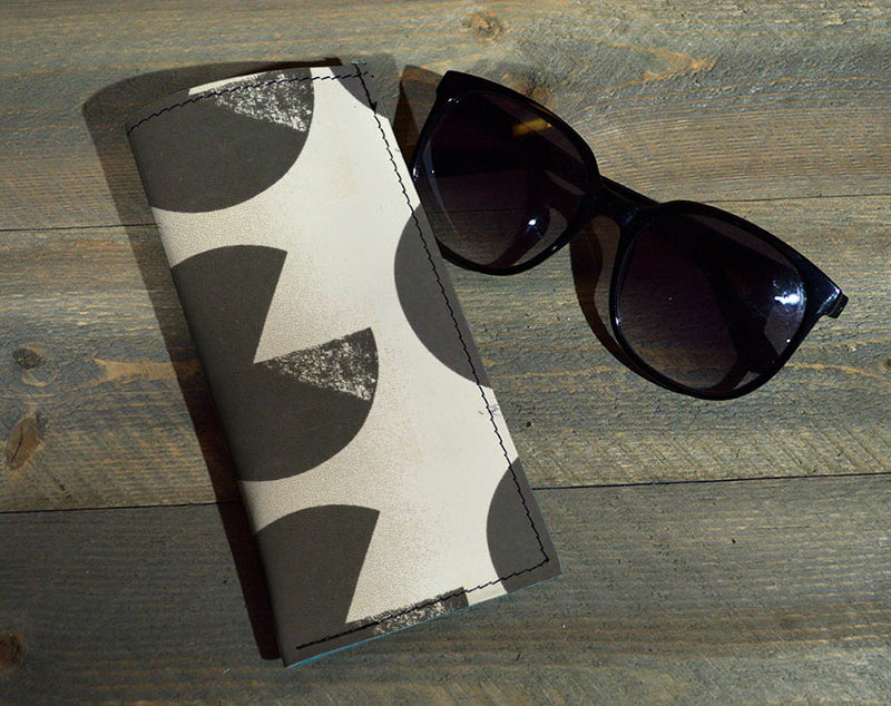Pie Chart - Printed Leather Eyeglasses Case