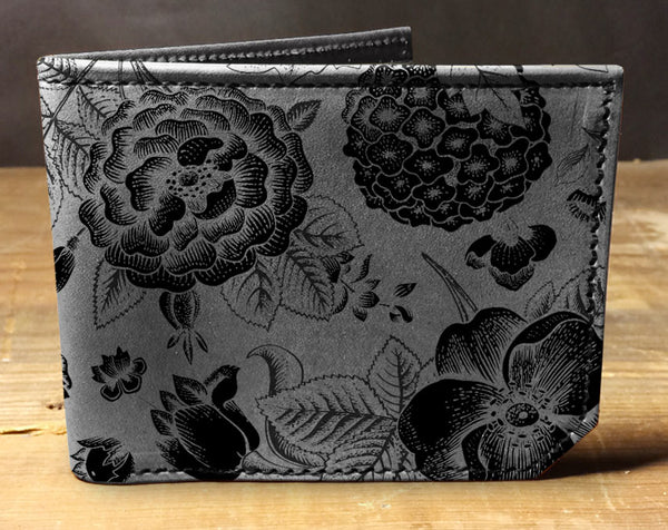 Floral Pattern - Printmaker Leather Wallet