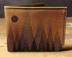 Geometric Trees - Printmaker Leather Wallet