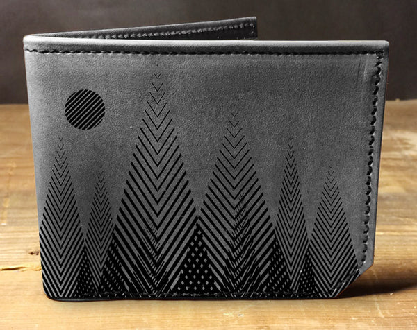 Geometric Trees - Printmaker Leather Wallet