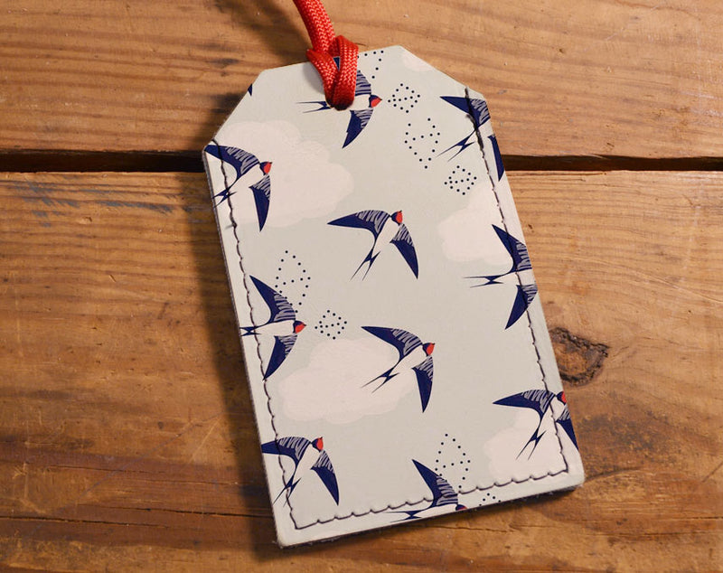 Swift Birds - Leather Luggage Tag