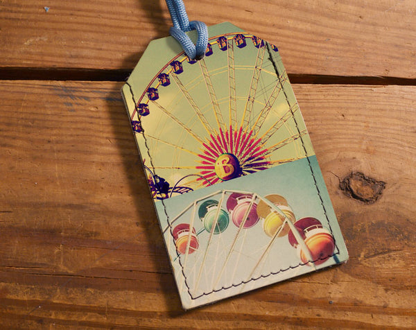 Ferris Wheel - Leather Luggage Tag