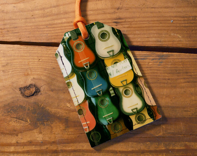 Guitars - Leather Luggage Tag