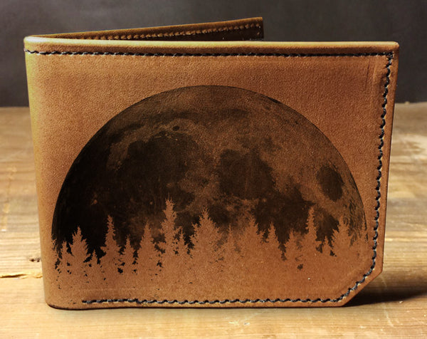Moon Trees - Printmaker Leather Wallet