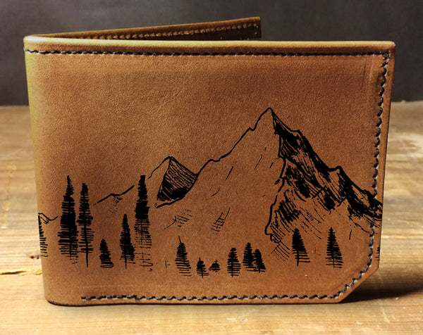 Mountains - Printmaker Leather Wallet